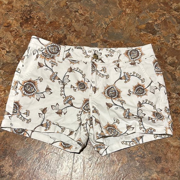 a.n.a Pants - a.n.a White and Brown Bermudas Casual Shorts
